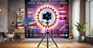 Aro de luz LED con trípode ajustable para iluminación de fotografía y video