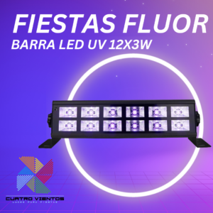 Barra Doble led uv ultravioleta fiesta flúor
