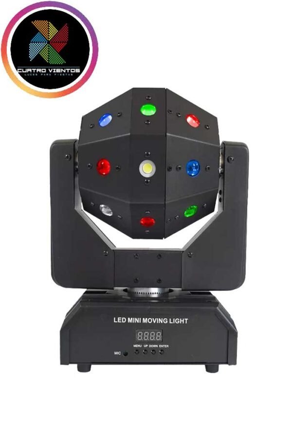CABEZA MOVIL LASER LED STROBO CRAZY BEAM 3in1