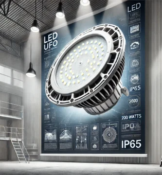 Foco LED campana UFO 200W para iluminación industrial
