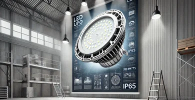 Foco LED campana UFO 200W para iluminación industrial