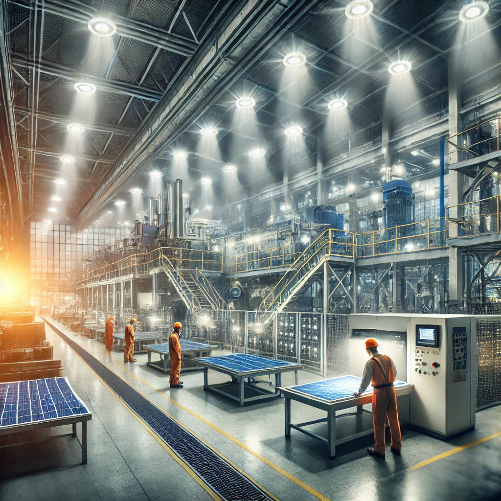 Iluminación LED en fábrica, optimizando la productividad y seguridad