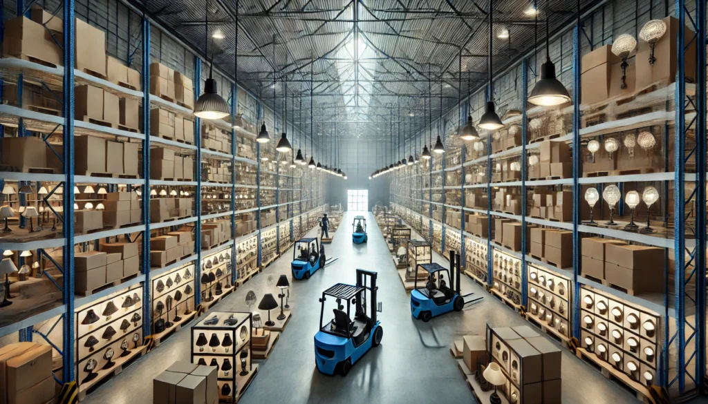 Lámparas de techo LED para iluminación de bodegas industriales