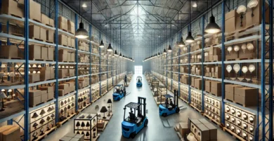 Lámparas de techo LED para iluminación de bodegas industriales