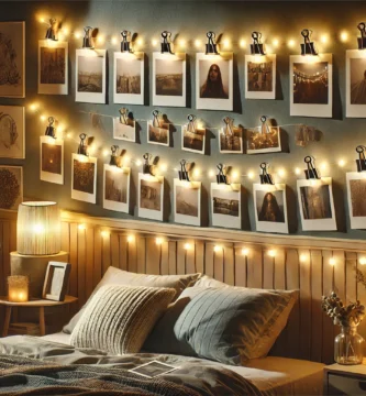 Guirnalda de luces LED decorativas con clips para colgar fotos en dormitorio, luz cálida y acogedora