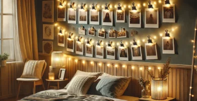 Guirnalda de luces LED decorativas con clips para colgar fotos en dormitorio, luz cálida y acogedora