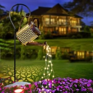 Luces para decorar jardines modelo jarrón de hierro en material plástico