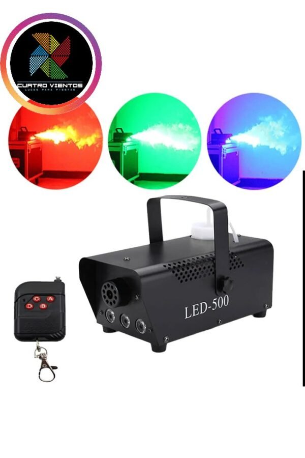 Maquina de Humo Chica con led 500W