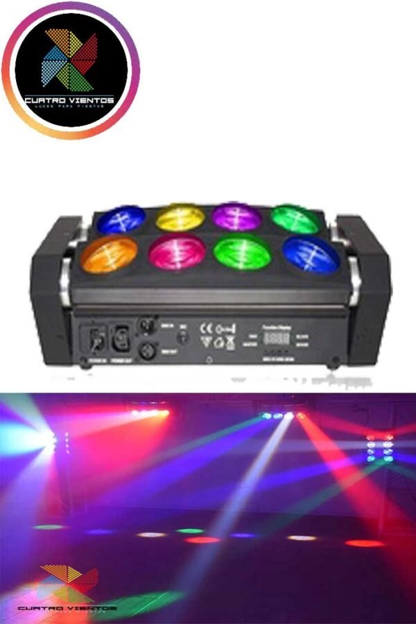 SPIDER LED COLOR 8 LED DE 12W RGBW GRANDE