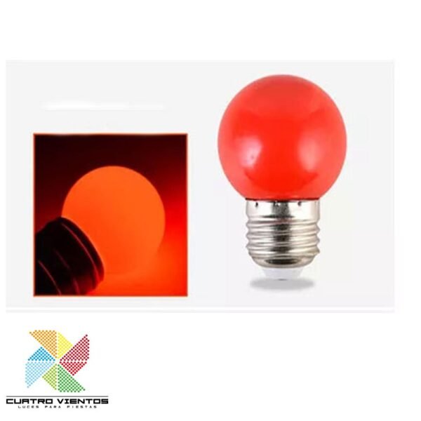 ampolletas de colores led Rojo