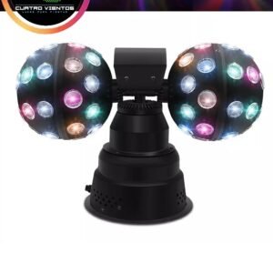 cabeza móvil doble bola disco led
