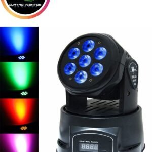 CABEZA MOVIL CON MOVIMIENTOS Y COLORES 7LED¨s