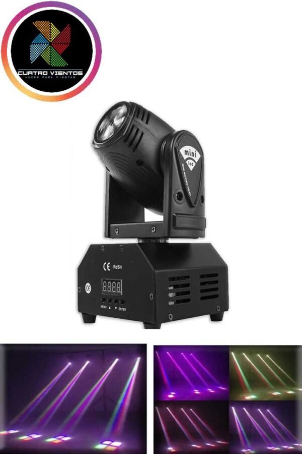 cabeza movil led mini 10w