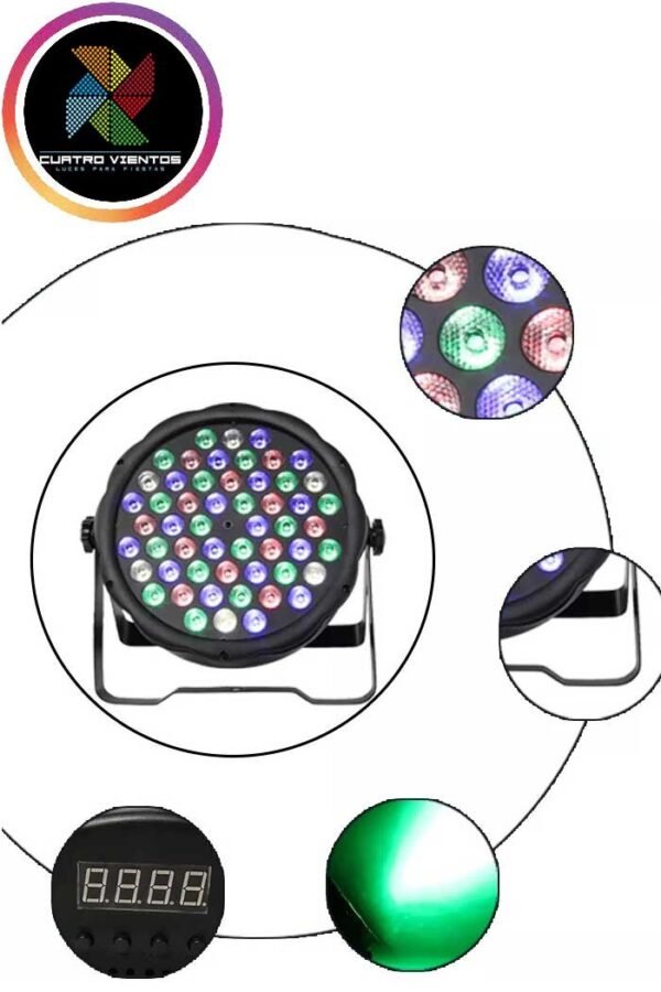 FOCO LED de COLORES 54 LED´S