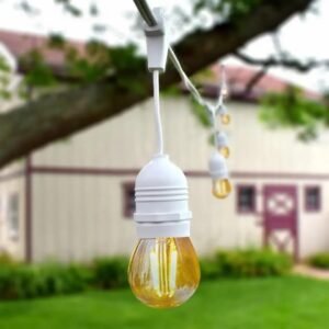 guirnalda de luces Cable Blanco con Ampolletas Led Blancas