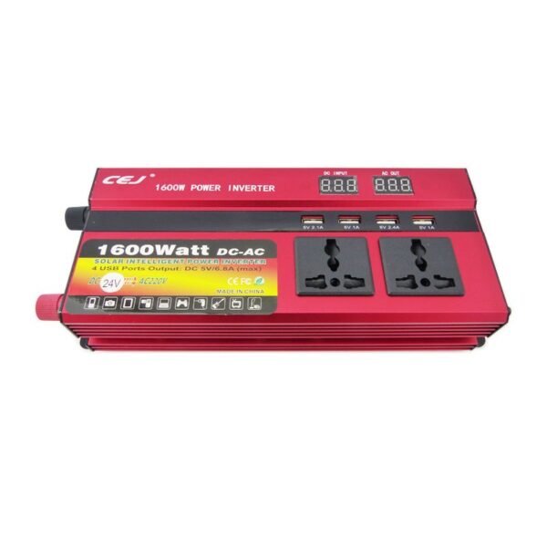 inversor de corriente 24v a 220v 1600w