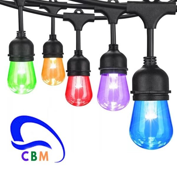 luces led de colores para exterior 4W Guirnalda 5 Metros incluye 10 ampolletas