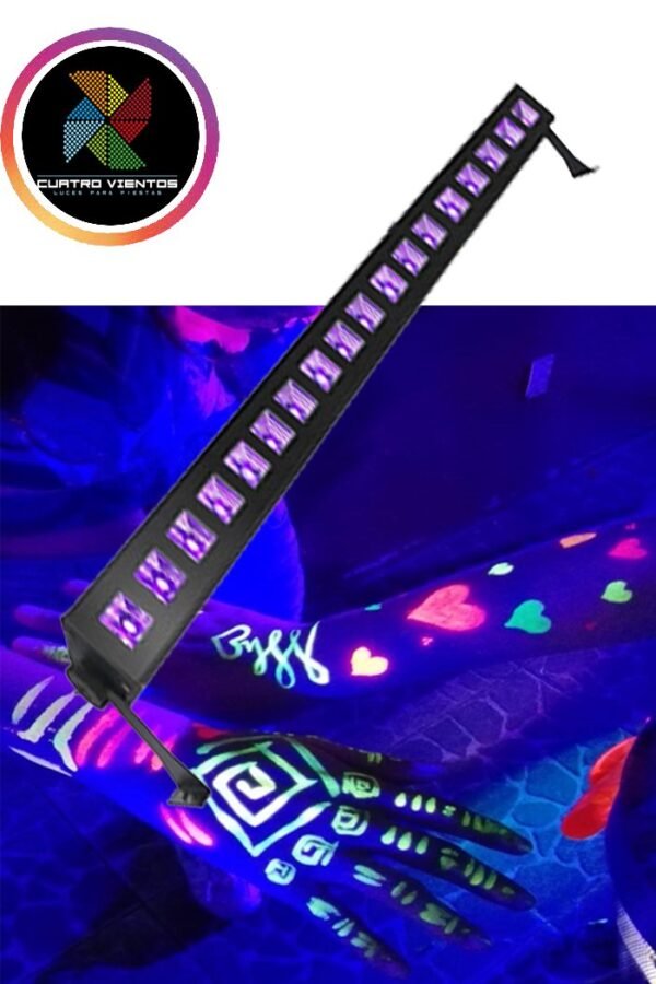 luz ultravioleta para fiesta flúor Barra 18 LED¨s - Imagen 3