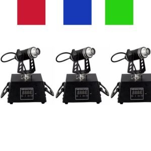 pack de 3 Cabezas Moviles puntero laser RGB