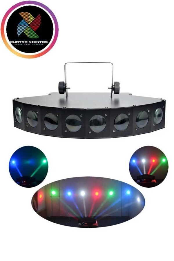 EFECTOS DE LUCES LED BEAM RGBW 8 ojos