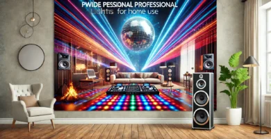 Luces LED y láser para fiestas en casa.