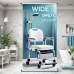 Silla de baño antideslizante en un baño accesible y moderno