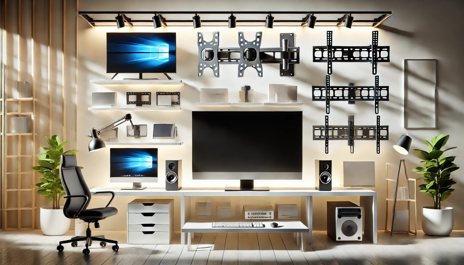 Soportes para TV y monitores en diferentes configuraciones y tamaños