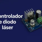 Módulo controlador de diodo láser con disipador de calor y conectores, ideal para luces de discoteca y proyectos de iluminación