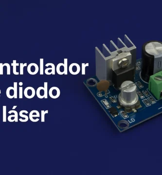 Módulo controlador de diodo láser con disipador de calor y conectores, ideal para luces de discoteca y proyectos de iluminación