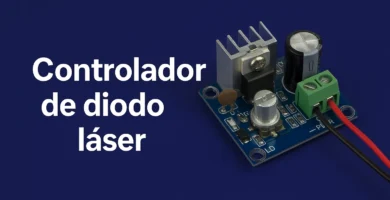 Módulo controlador de diodo láser con disipador de calor y conectores, ideal para luces de discoteca y proyectos de iluminación