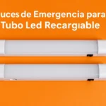 Imagen de dos tubos LED recargables encendidos, ideales como luces de emergencia para el hogar
