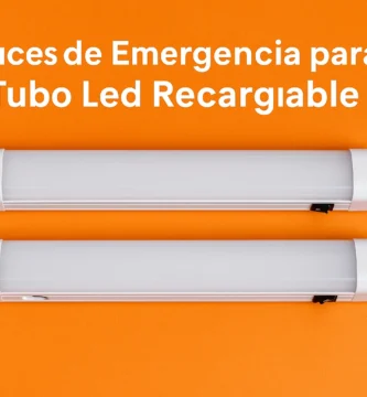 Imagen de dos tubos LED recargables encendidos, ideales como luces de emergencia para el hogar