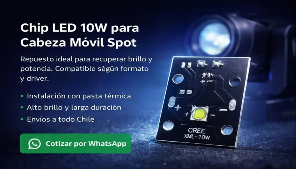 Chip LED 10W para cabeza móvil Spot