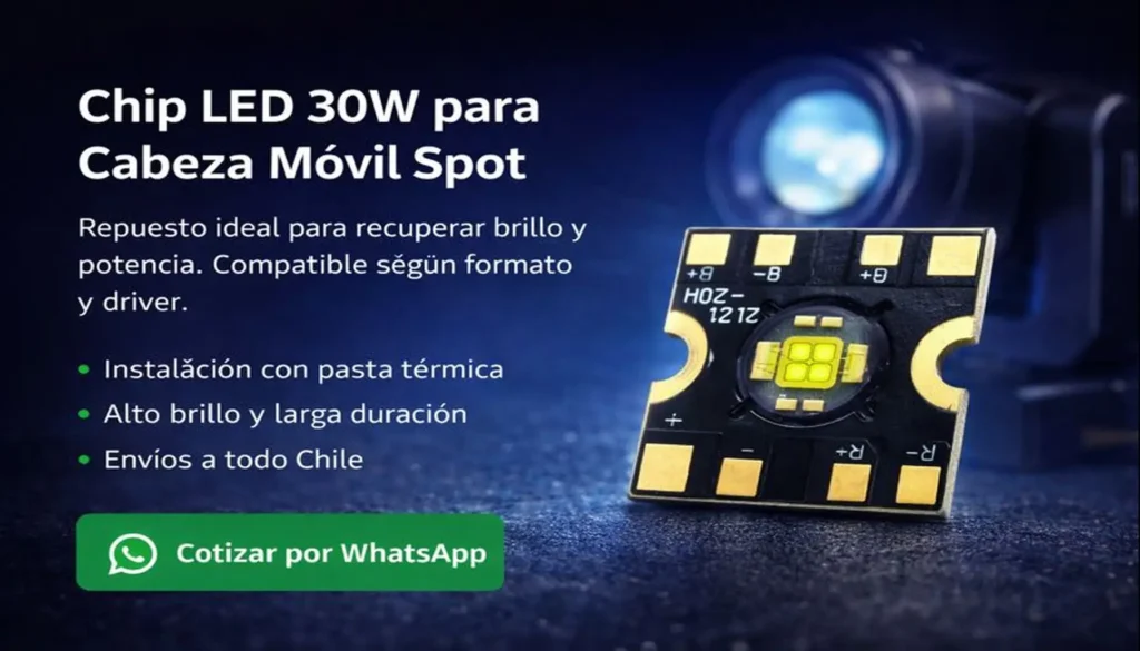 Chip LED 30W para cabeza móvil Spot