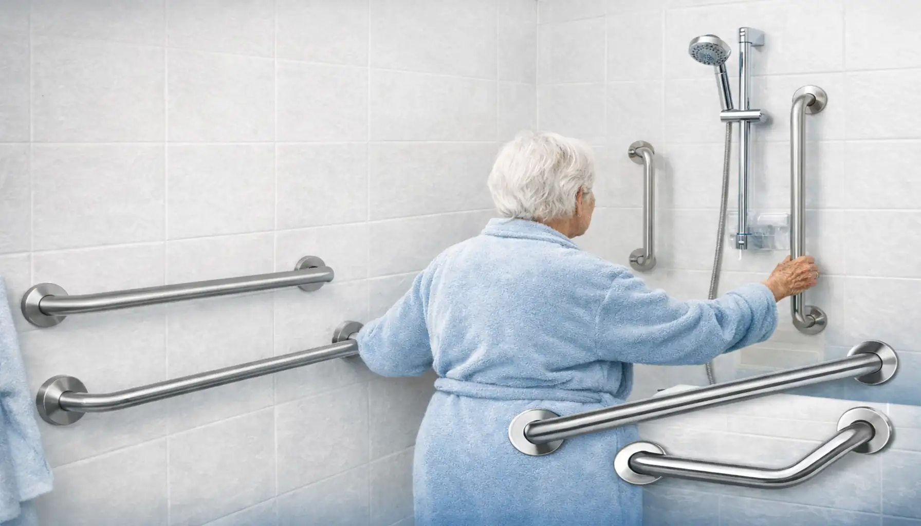 barras para baño adulto mayor y barra de seguridad para ducha acero inoxidable