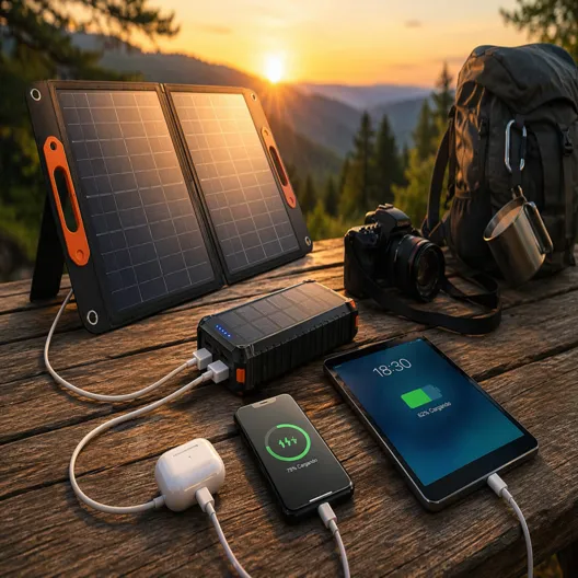 Batería solar portátil y cargador solar portátil