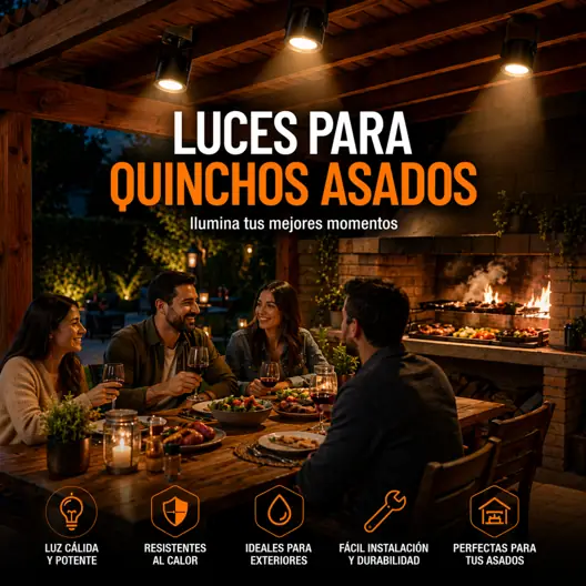 Luces para quinchos y asados