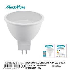 Ampolleta GU10-120° 4W