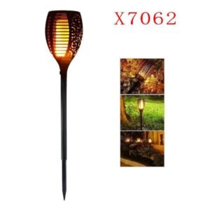 Antorcha Solar LED con Efecto Llama