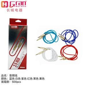 Cable auxiliar 3.5,1 metro de largo, material goma. 3.5AUX