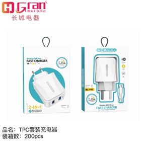 Cargador entrada tpc, 5.8 mAh, 2 entradas usb TPC