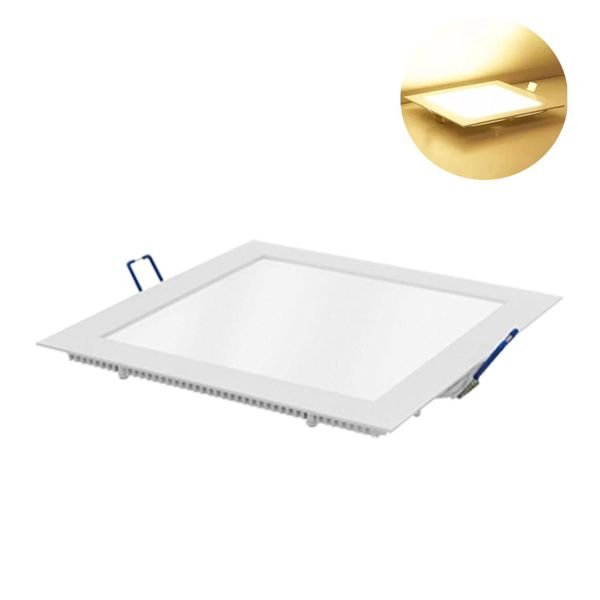 Foco Led 24w embutido luz calida Panel de luz de 24 vatios luz cálida cuadrada oculta
