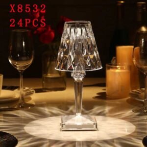 Lámpara de diamante de cristal táctil de carga usb con control remoto