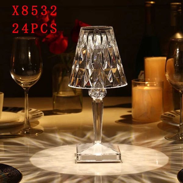 Lámpara de diamante de cristal táctil de carga usb con control remoto