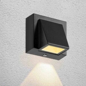 Lámpara de pared K individual con carcasa negra, cálida de 3000 K, controlador de aluminio único de 5 W, verdadero