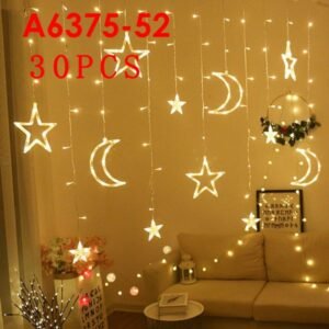 Luces Navidad Luna Estrellas USB