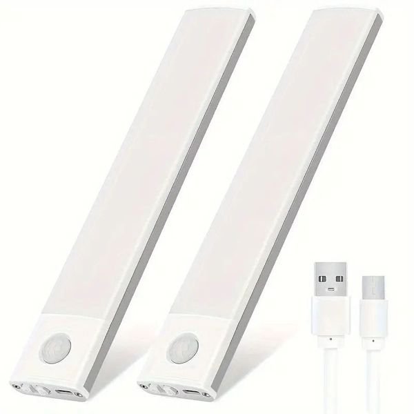 Luz de armario, sensor siempre encendido modo luz blanca 30cm aleación de aluminio 800ml