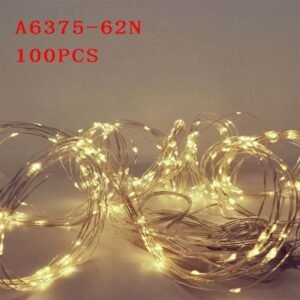 Luz de Navidad 3X3m luces solares de cortina de alambre de cobre 10 luces colgantes 300 caja de color de luz cálida