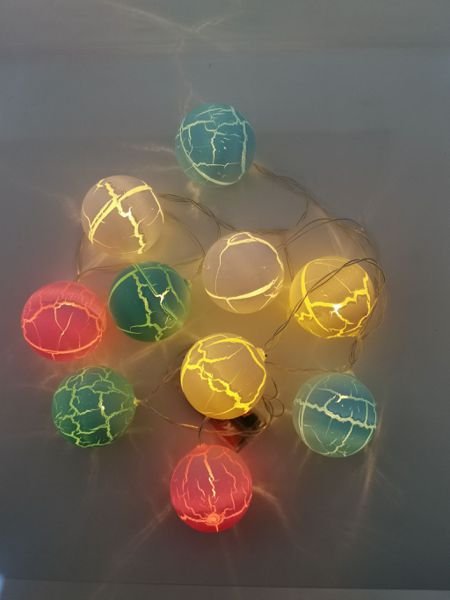 Luz de Navidad caja de batería con 10 bolas de luz coloridas (precio de disposición)