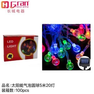 Luz decorativa de bolitas solar, 5 mtros y 20 lud 5 20